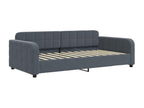 Lit de jour et gigogne et matelas gris foncé 100x200 cm velours 67066UJPF