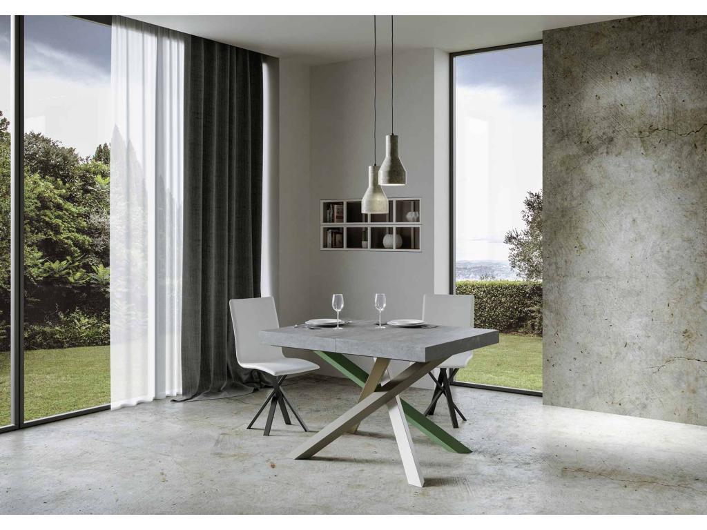 Table extensible 90x130/234 cm Nidchicshop Premium Gris Béton cadre 4/A 25287MOSQ