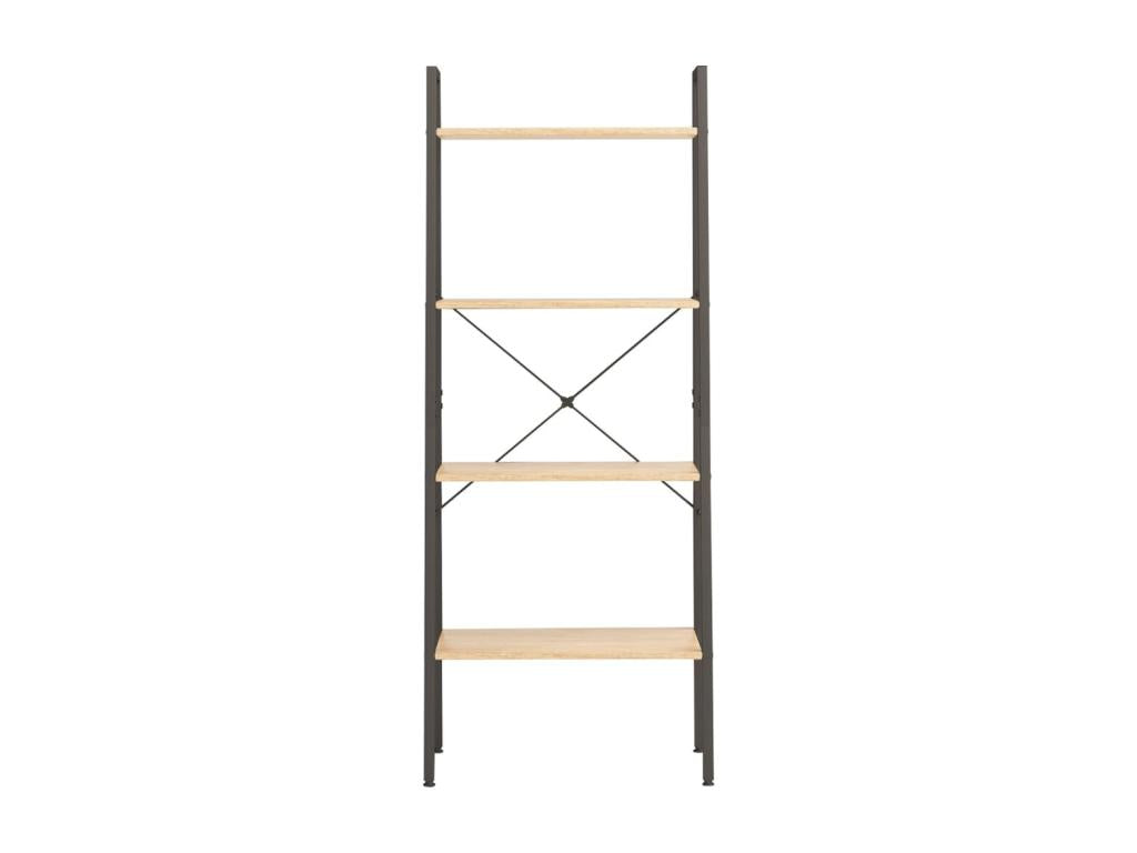 Etagère sur pied 4 niveaux Marron clair et noir 56x35x140 15023EILE