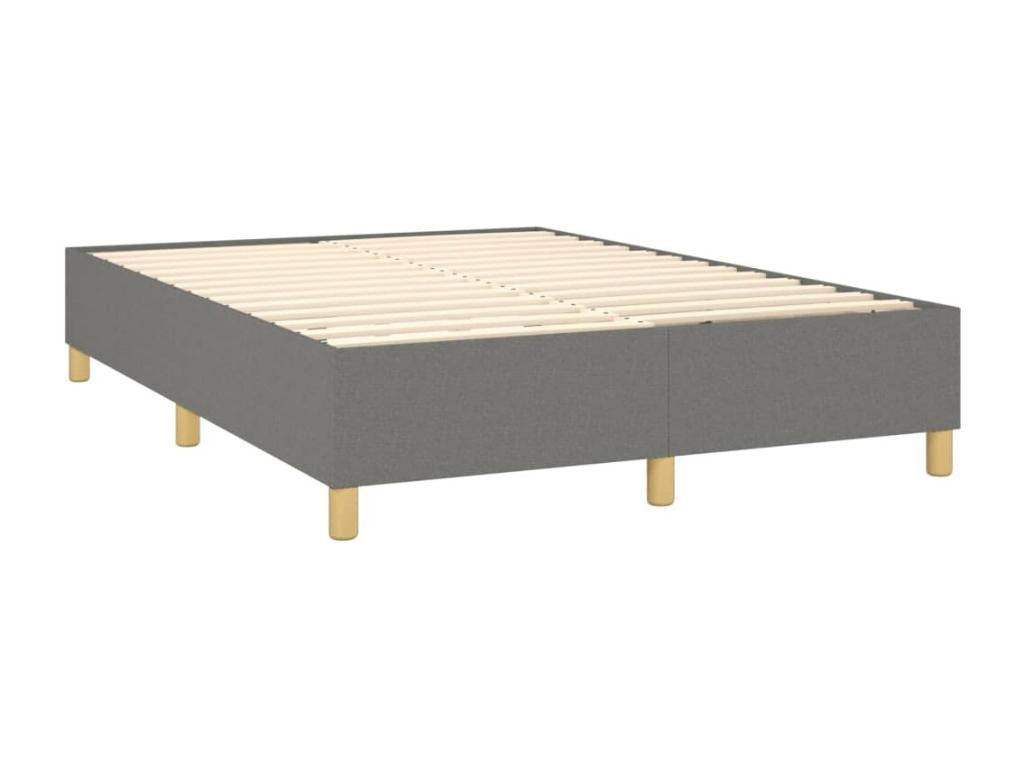Lit à sommier tapissier avec matelas Gris foncé 140x200cm Tissu 40033PYWM