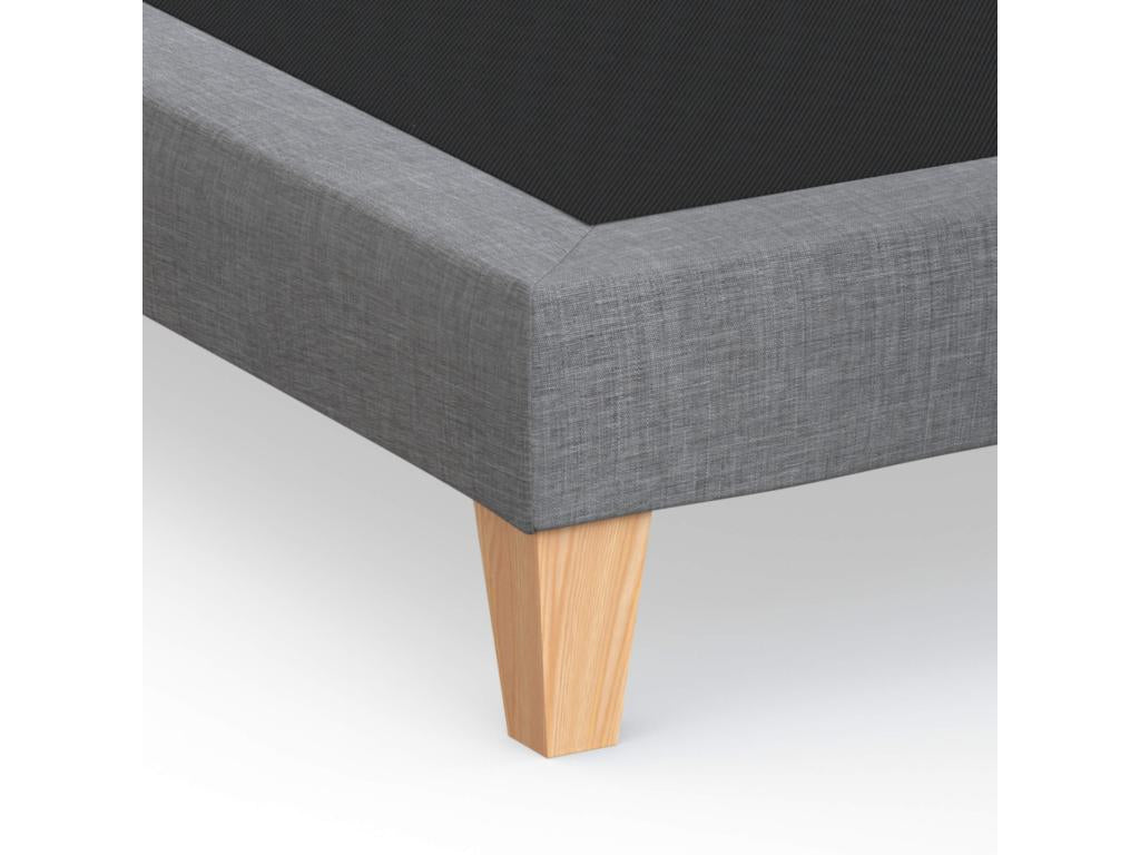 Sommier déco tapissier gris orage - Calmetop 100x210 56315FNVC