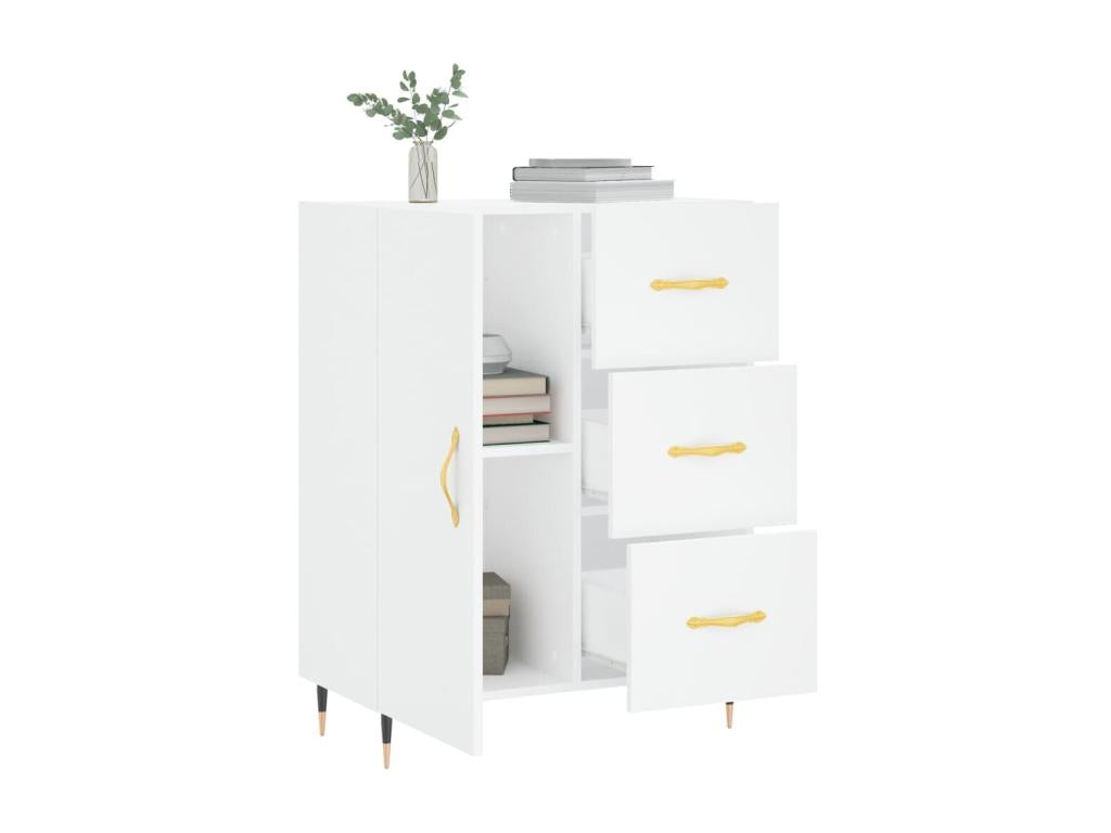 Buffet blanc 69,5x34x90 cm bois d'ingénierie 94286QKIK