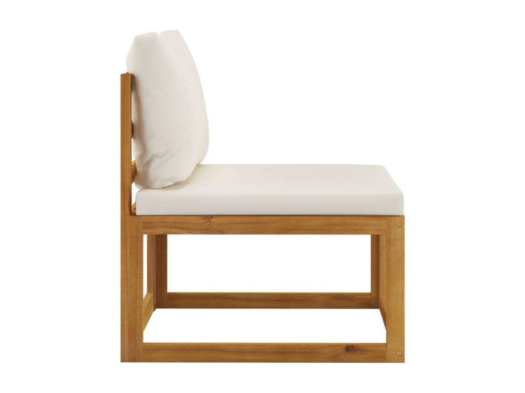 Salon de jardin 6 pcs avec coussins Bois d'Artvivrestore solide 35255EPDZ