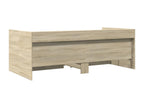 Lit de jour et tiroirs chêne Artvivrestore 75x190cm bois d'ingénierie 87993YZOG