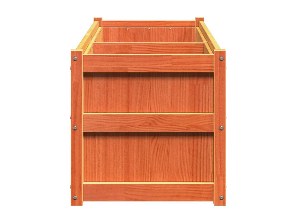 Jardinière marron 150x50x50 bois de pin massif 44903TFJW