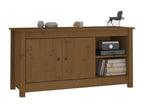 Meuble TV Marron miel 103x36,5x52 cm Bois de pin massif 71673PUQQ