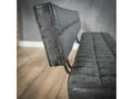 Banc salle à manger noir avec dossier 180 cm Calmetop 31854VRAJ