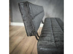 Banc salle à manger noir avec dossier 180 cm Calmetop 31854VRAJ