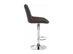 Tabouret de bar x1 métal argentée 49,5x50x91 cm 10 0005434 65326KGLY