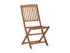Chaises pliables d'extérieur lot de 4 Bois d'Artvivrestore solide 61105ACCU