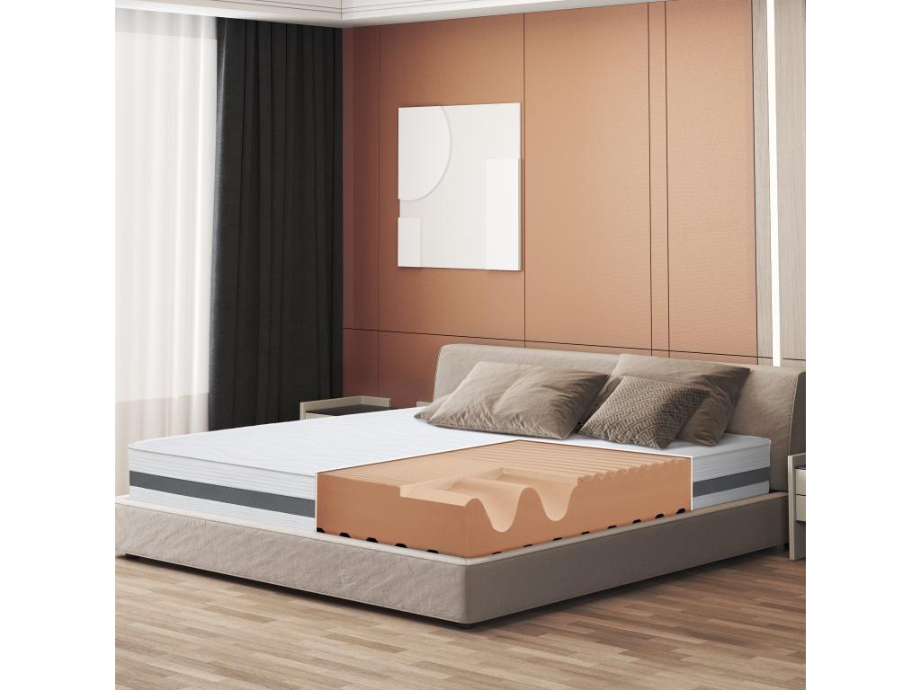 Matelas Double160x200 à mémoire orthopédique - Hauteur 25 cm - Fabriqué en Italie 21917UXAH