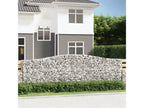Paniers à gabions arqués 9 pièces 400x50x120/140 cm Fer galvanisé 26228OADX