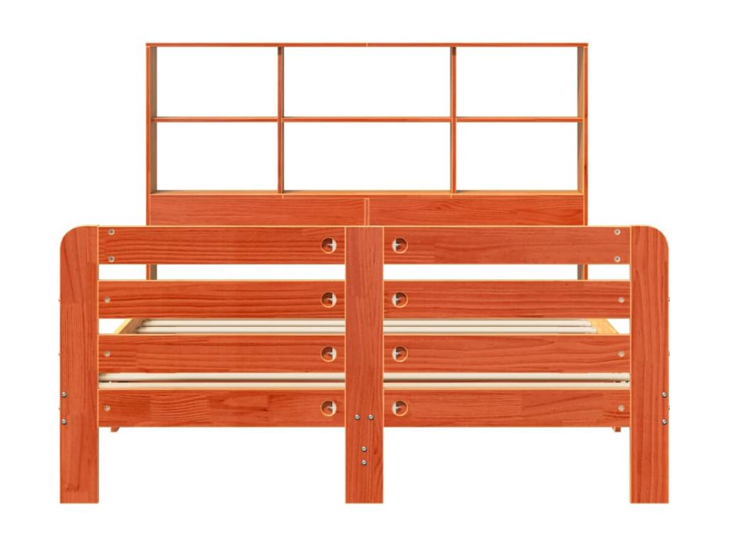 Cadre de lit sans matelas cire marron 120x190cm bois pin massif 81579BUDP