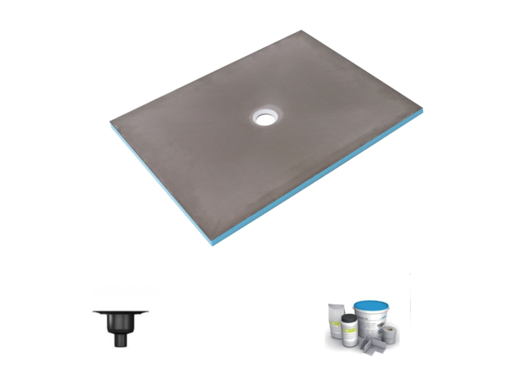 Récepteur de douche à carreler 150x100 Artvivrestore Primo rectangle écoulement centre bonde verticale Artvivrestore d'étanchéité 14881GIPS