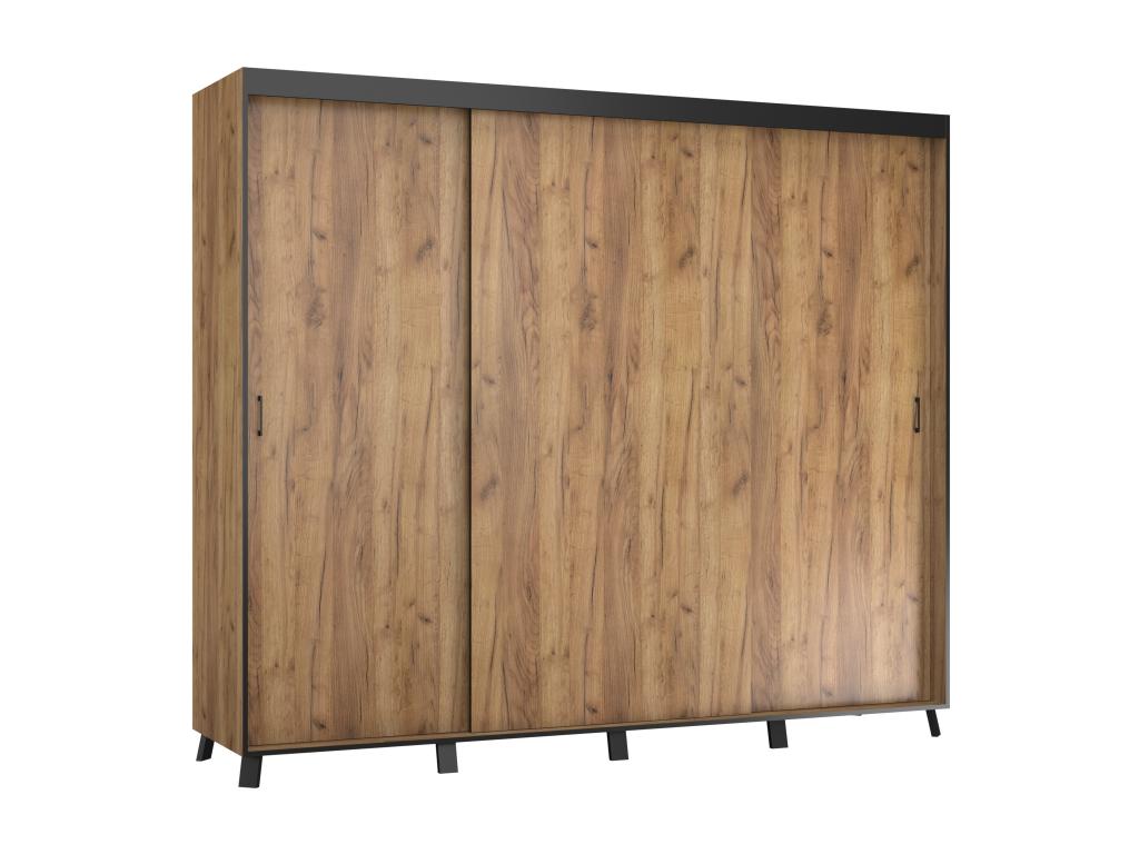Armoire de chambre à 2 ou 3 portes coulissantes bois Artvivrestore or Artvivrestore - 4 tailles-Largeur 200 cm 32306OWQW