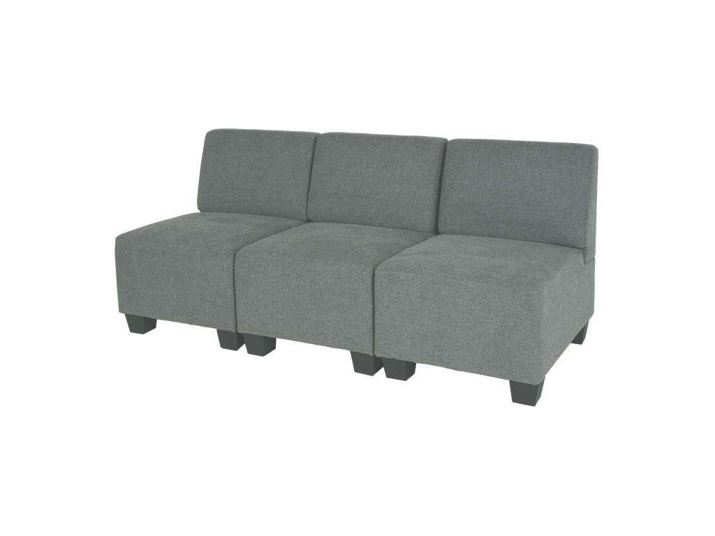 Canapé Modulable 3 places Artvivrestore tissu/textile - gris sans accoudoirs 49106JMEO