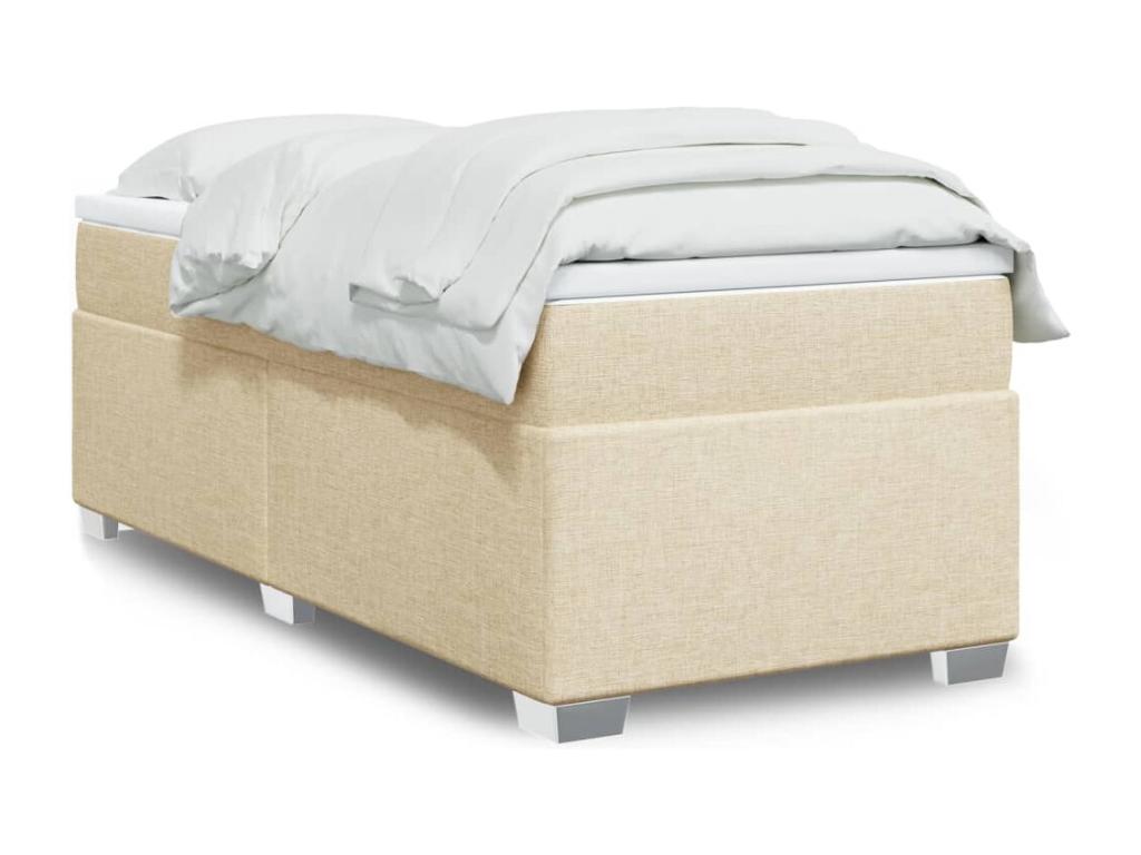 Sommier à Artvivrestore de lit avec matelas Crème 100x200 cm Tissu 97425RAVD