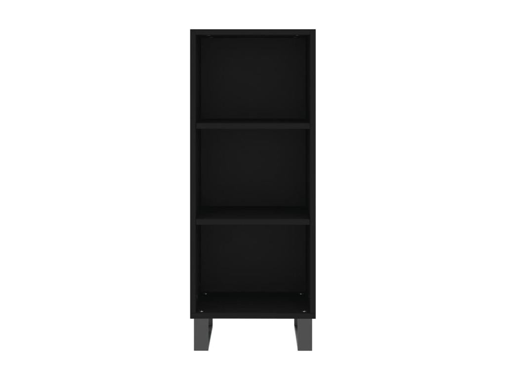 Buffet noir 34,5x32,5x90 cm bois d'ingénierie 76995LGEE