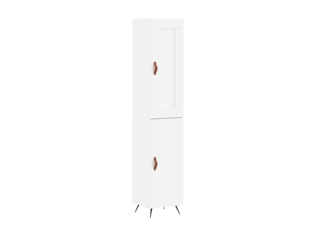 Buffet haut Blanc 34,5x34x180 cm Bois d'ingénierie 38891ZZFL