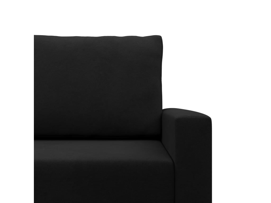 Droite Canapé d'angle avec fonction couchage Coussin réversible Noir 48937HJPH