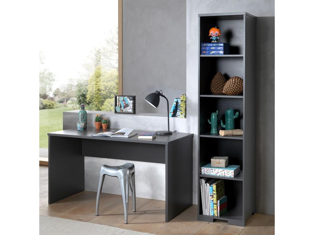 Calmetop - Bibliothèque 5 Niveaux Anthracite 70910JBHG