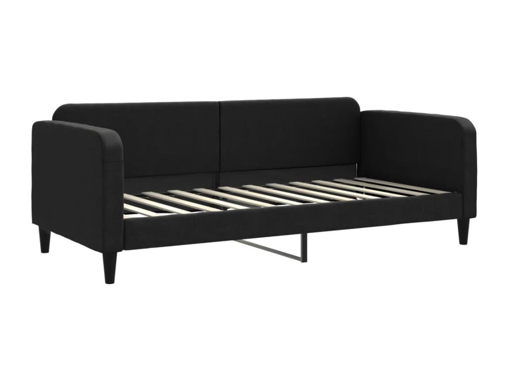 Lit de repos noir 90x200 cm tissu 83187XUUF