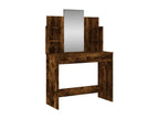 Coiffeuse avec miroir chêne fumé 96x39x142 cm 56675XMKI