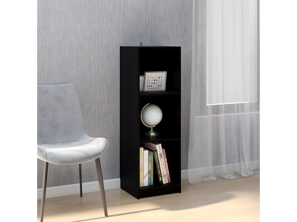 Bibliothèque/Séparateur de pièce Noir 36x33x110 cm Pin massif 55211CXIM