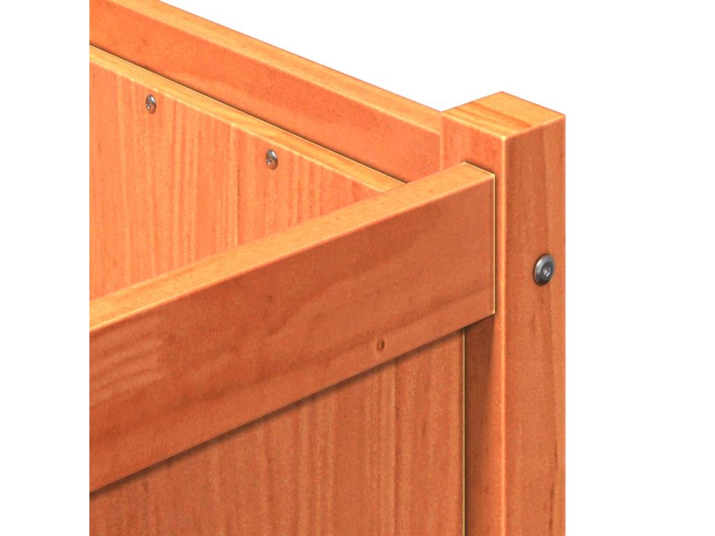Jardinière marron 150x50x50 bois de pin massif 44903TFJW