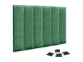 Artvivrestore Lot de 6 panneaux muraux acoustiques auto-adhésifs en laine écologique protection absorbante contre les chocs Vert 60x20 cm x6 72374ZBSD