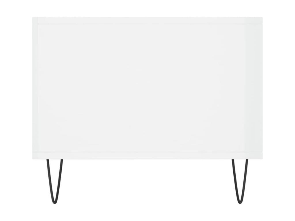 Table basse Blanc brillant 90x50x40 cm Bois d'ingénierie 75961NQQA
