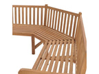 Banc d'angle de jardin 185x185x90 ​​Bois de teck solide 02819QCCW