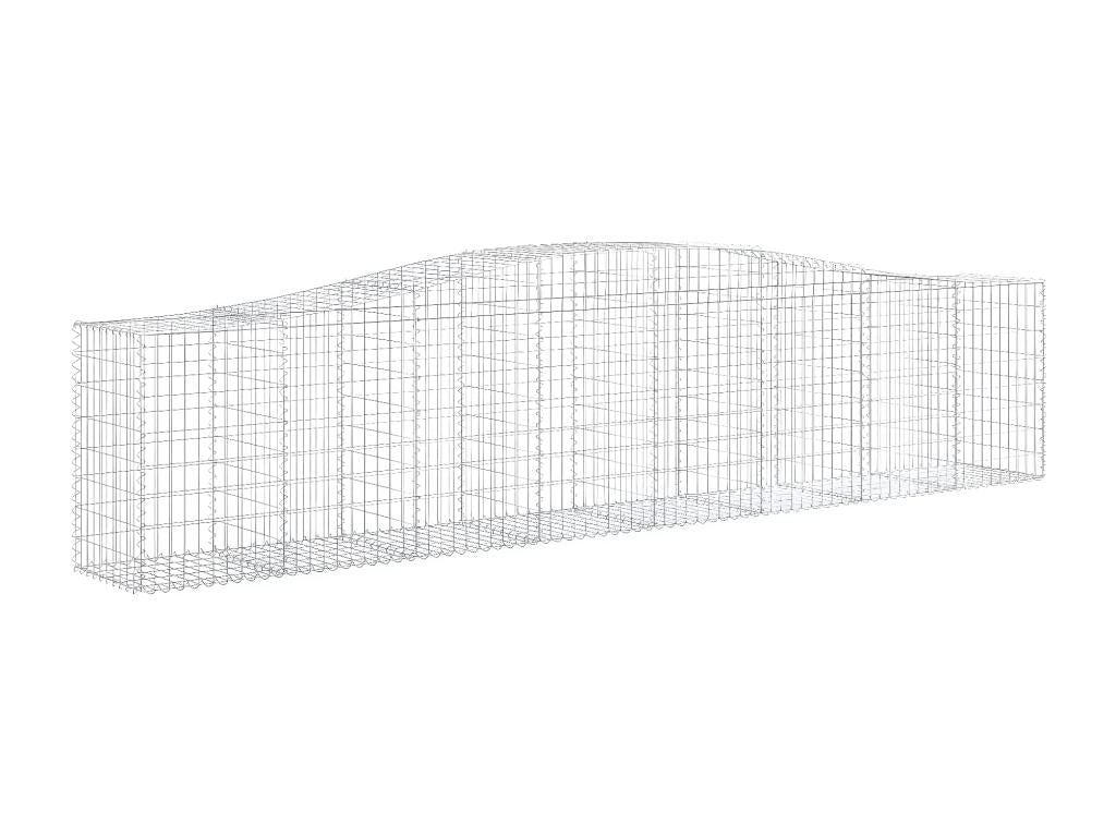 Paniers à gabions arqués 9 pièces 400x50x80/100 cm Fer galvanisé 14977UMDF