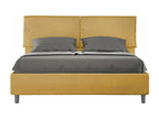 Lit sans sommier rembourré 160x190 microfibre ocre Artvivrestore 21749UXRG