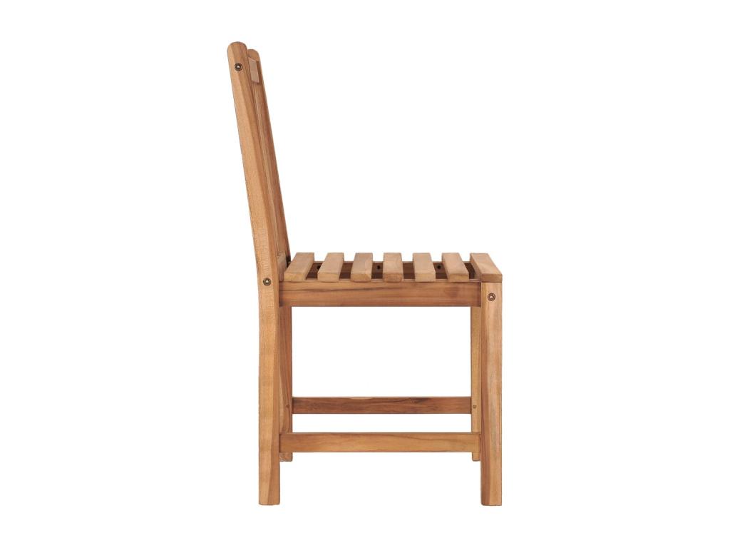Chaises de jardin lot de 2 avec coussins Bois de teck massif 79755NVMD