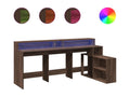 Bureau table poste de bois marron 200x104x91 cm 02 0023791 32793GBXM