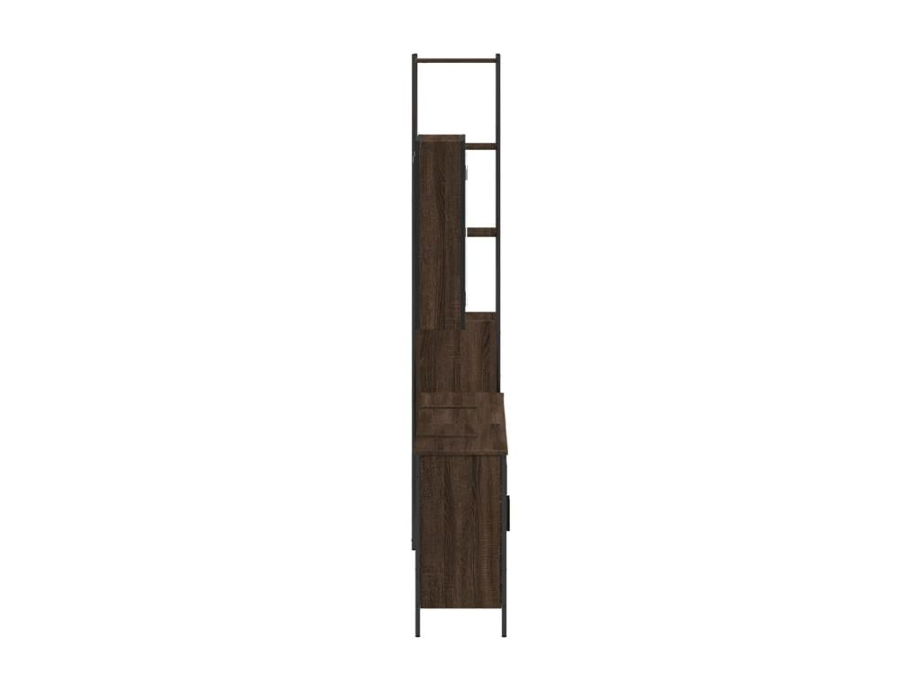 Ensemble d'armoires de salle de bain 4 pcs chêne marron 81067MDCA