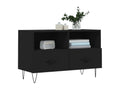 Meuble TV Noir 80x36x50 cm Bois d'ingénierie 52509OFLY
