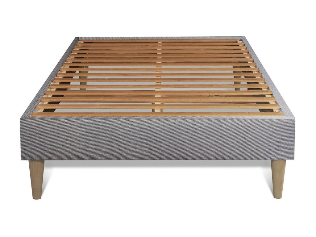 Ensemble matelas à mémoire Calmetop 90x200cm 3zones de confort sommier Calmetop gris 25259PBTG