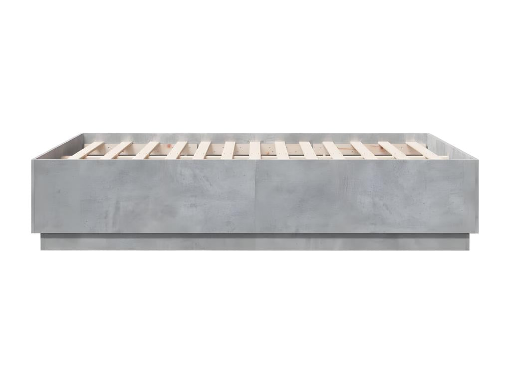Cadre de lit gris béton 120x190 cm bois d'ingénierie 69011HGOK
