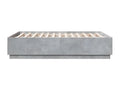 Cadre de lit gris béton 120x190 cm bois d'ingénierie 69011HGOK