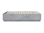 Cadre de lit gris béton 120x190 cm bois d'ingénierie 69011HGOK