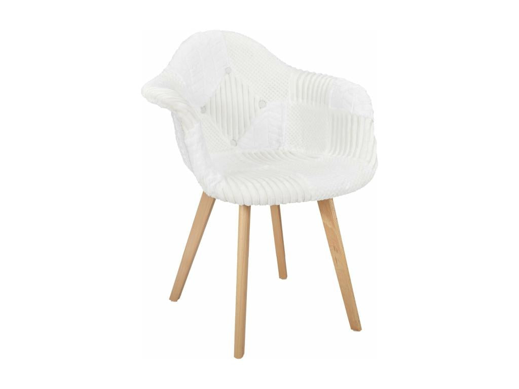 Fauteuil Scandinave Calmetop Blanc - Lot de 2 66575JJKS
