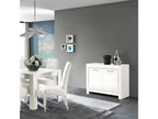 Calmetop - Buffet 2 Portes L112cm Laqué Blanc Brillant 82669AFYY