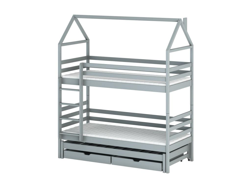 Lit cabane Calmetop HB013 80x170 cm Gris 00499FAVF