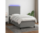 Sommier à Calmetop de lit avec matelas et LED Gris foncé 90x190 33057NRER