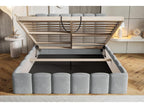 Calmetop Lit Rembourré 180x200 cm avec Rangement Calmetop - Lit Double 180x200 tissu bouclé Noir Anthology 19 27528KLNG