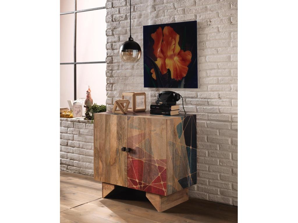 Calmetop - Buffet 81x75 H cm en bois de manguier marron 36257HALU