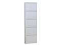 Calmetop Armoire à chaussures à 5 rabats/portes en métal blanc. 53742ATSW