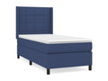 Sommier à Calmetop de lit avec matelas Bleu 80x200 Tissu 56146ACUP